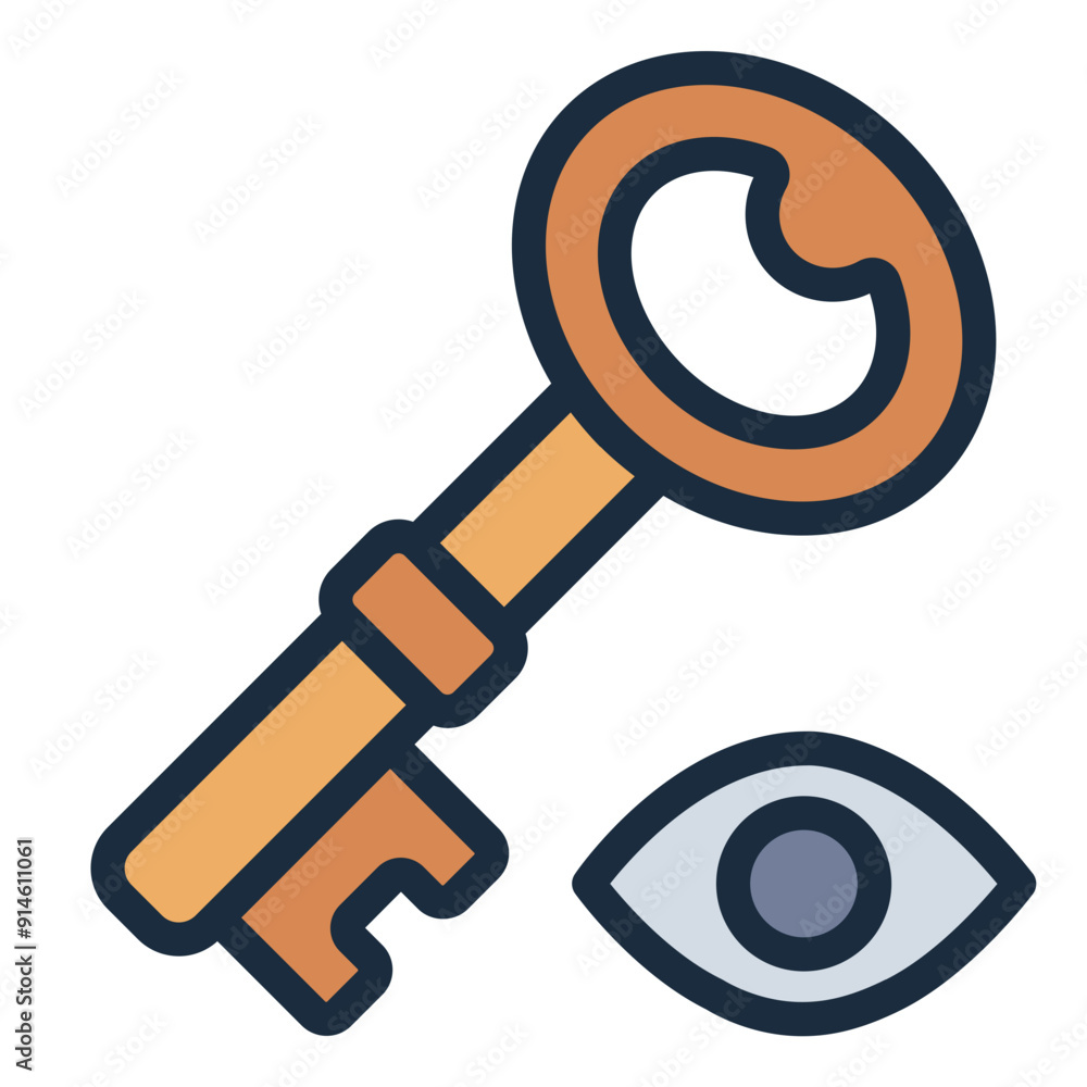 Public key icon symbolizing crypto security. Public key icon symbolizing crypto security.