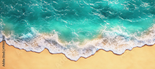 Idyllic Beach with Blue Sea and Sand