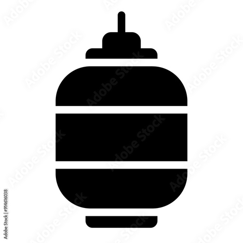 Japanese lantern icon, used for decoration in festivals.