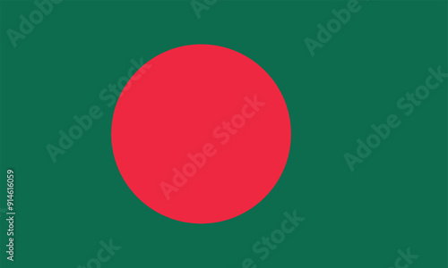 Bangladesh flag. Official flag of Bangladesh red and dark green color for national day independence day celebration, election, poster, banner, card, cover, news, protest vector graphic illustration