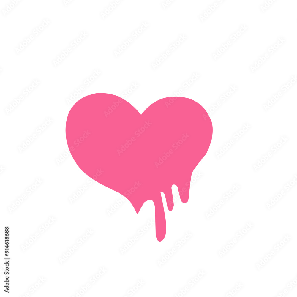 melting heart vector icon melting heart vector icon