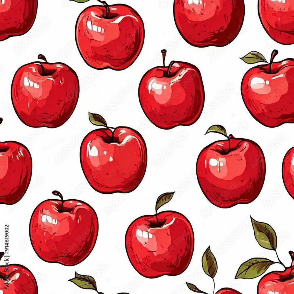 seamless pattern with apples