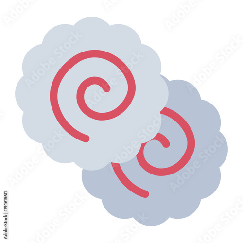 Narutomaki fish cake icon with signature pink swirl, used in ramen.