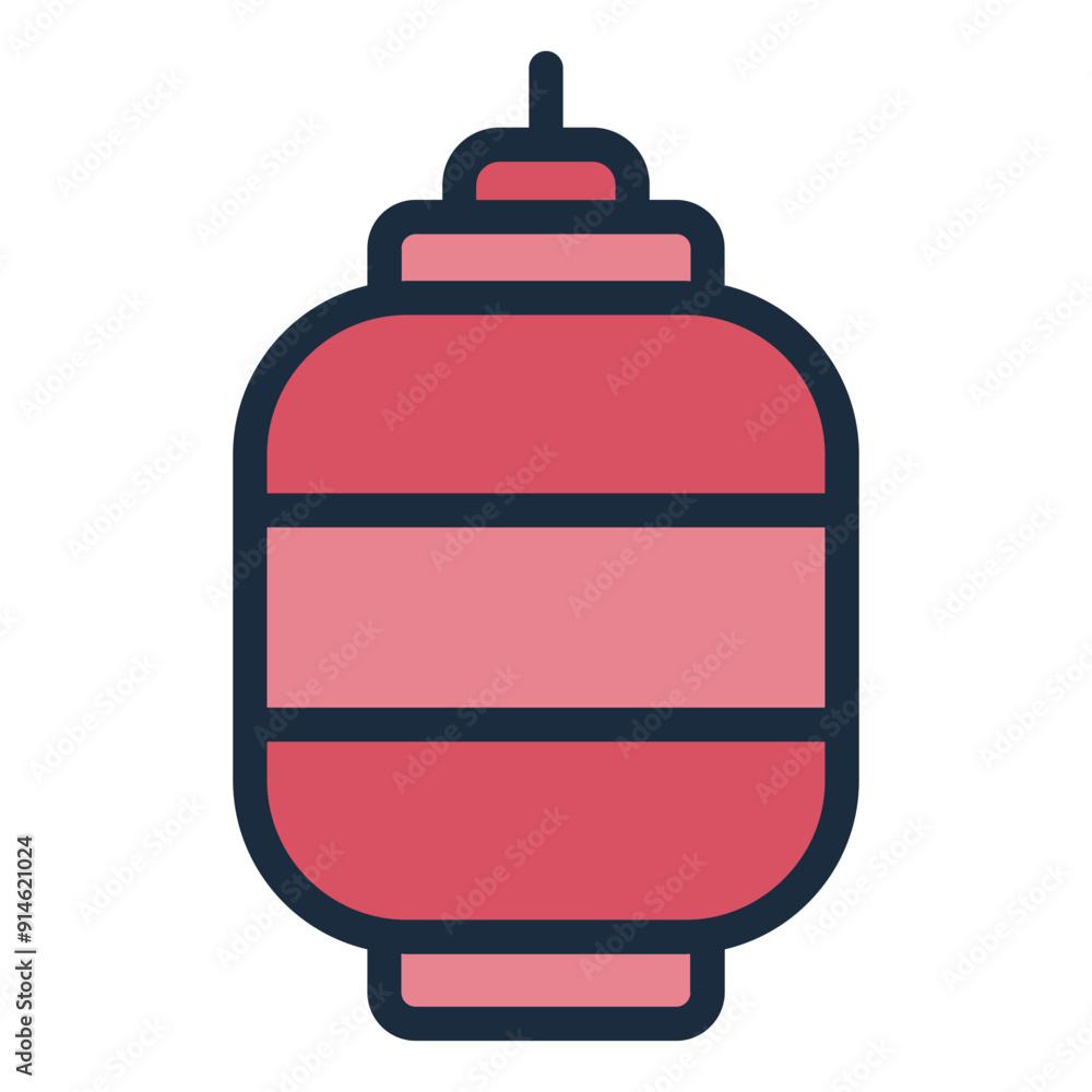 Japanese lantern icon, used for decoration in festivals. Japanese lantern icon, used for decoration in festivals.