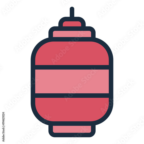 Japanese lantern icon, used for decoration in festivals.