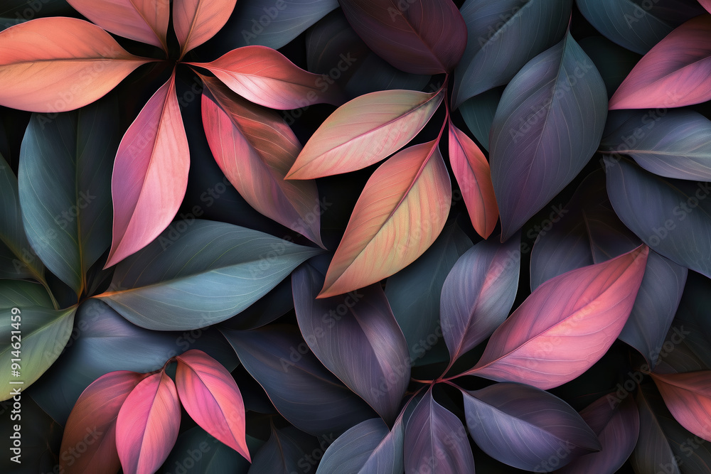 Folhas coloridas e vibrantes sobrepostas com diferentes tons de verde, amarelo, roxo e azul, capturadas com IA generativa
Folhas coloridas e vibrantes sobrepostas com diferentes tons de verde, amarelo, roxo e azul, capturadas com IA generativa