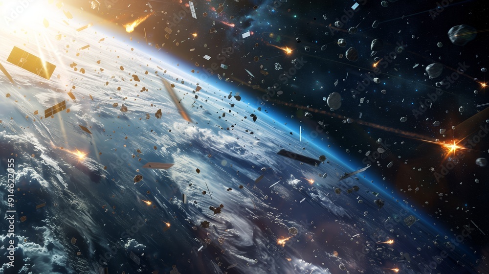 Cosmic Chaos Above Earth Captured in Stunning Visual Display of Space Debris and Satellites Cosmic Chaos Above Earth Captured in Stunning Visual Display of Space Debris and Satellites