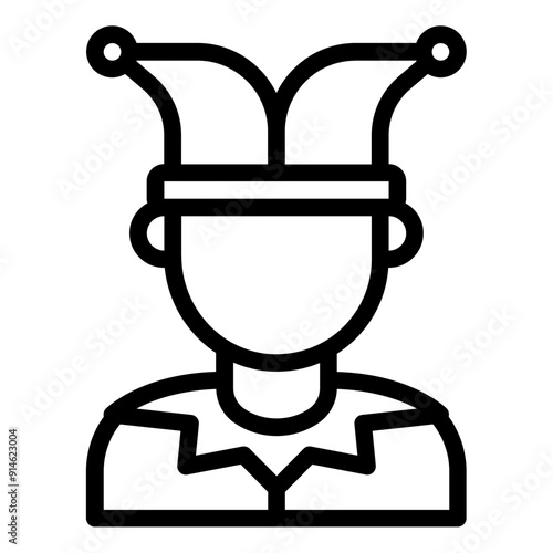 Jester avatar icon representing a medieval entertainer.