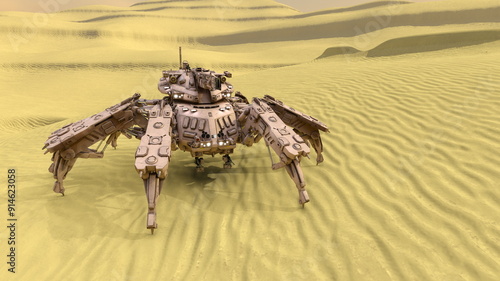 戦闘ロボット　3DCGレンダリング