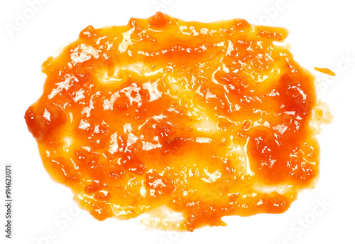 Wallpaper Mural Apricot jam, marmalade spread isolated on white background and texture Torontodigital.ca