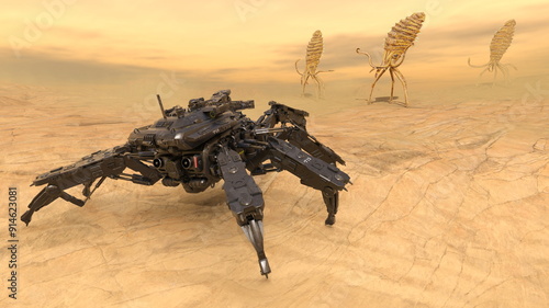 戦闘ロボット　3DCGレンダリング