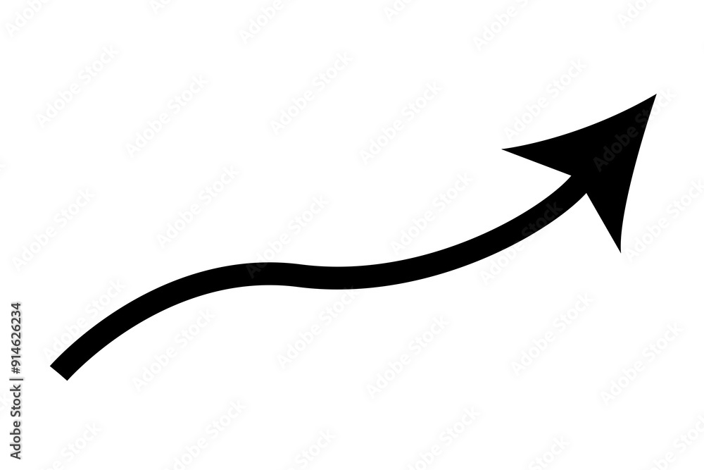Black curved arrow graph png file Black curved arrow graph png file