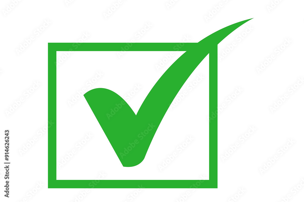 Foto green checkmark in box ui android web ios app website design