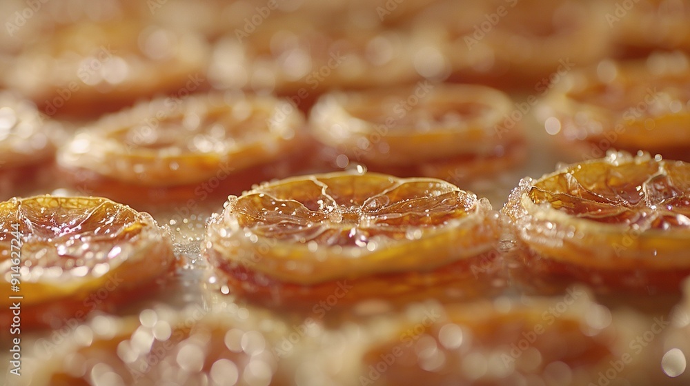 Close-up of oranges on table with water splashing Close-up of oranges on table with water splashing