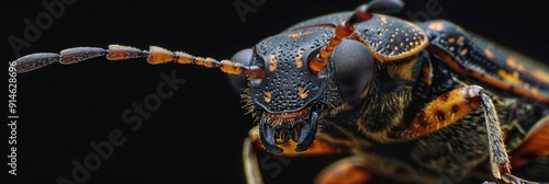 Close up Image of an Eastern Eyed Click Beetle Alaus Oculatus with Focus Stacking photo