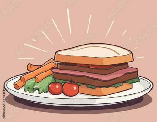 Roast Beef Sandwich Lunch
