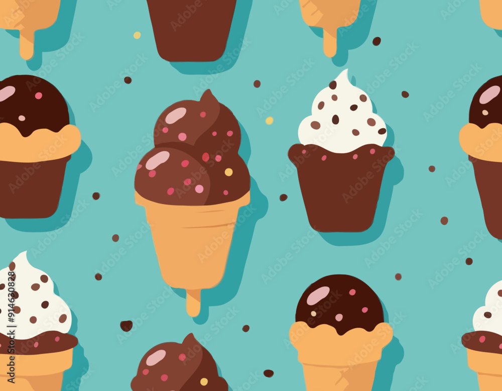 Ice cream with chocolate
Ice cream with chocolate