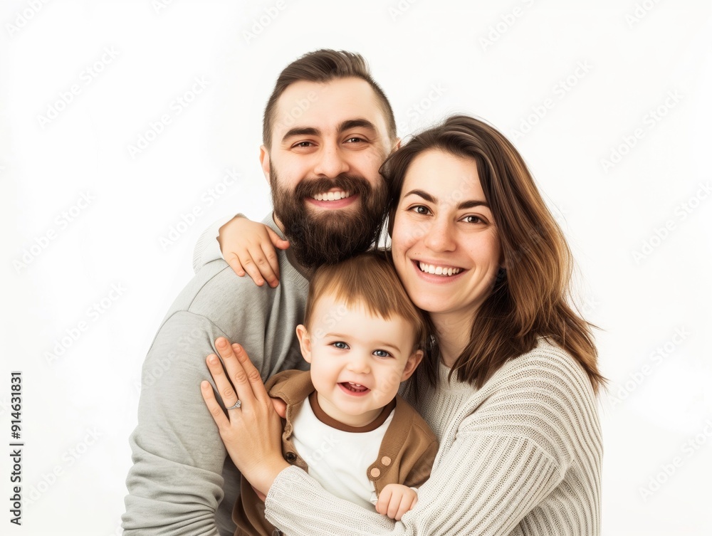Family father mother son daughter kid studio photo white background Family father mother son daughter kid studio photo white background