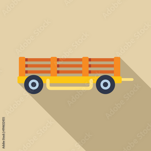 Empty farming trailer waiting to be filled during the harvest season