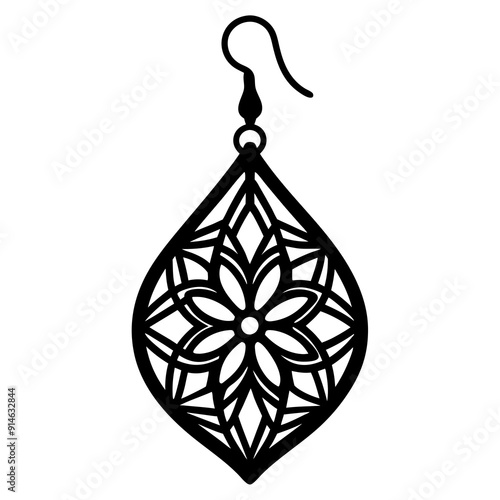
Earring Laser Cut File, Earring SVG 


