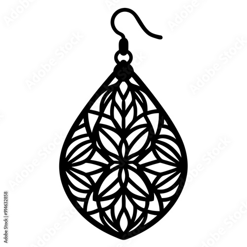 
Earring Laser Cut File, Earring SVG 


