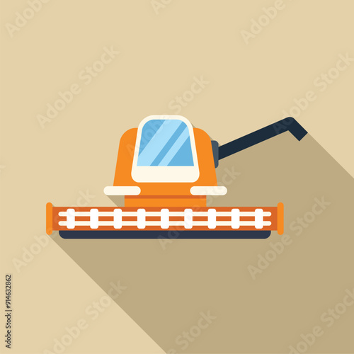 Combine harvester working in wheat field, harvesting grain crops, agriculture machinery
