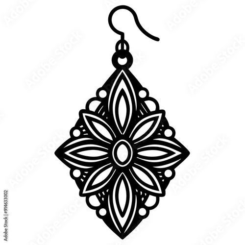 
Earring Laser Cut File, Earring SVG 



