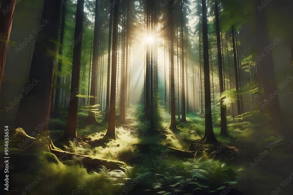 Fototapeta premium morning in the forest