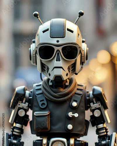 Robot Sunglasses Soldier Character