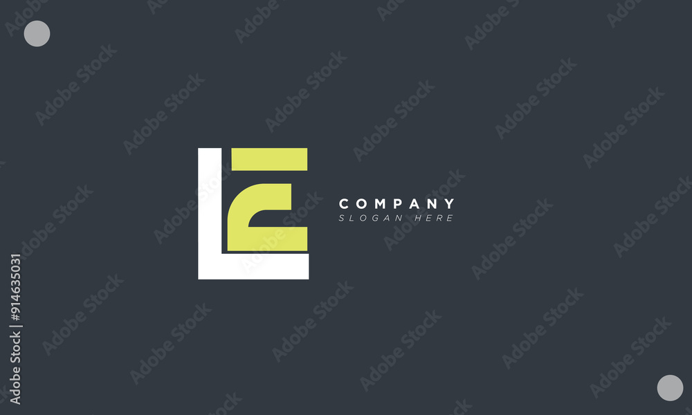 LE Alphabet letters Initials Monogram logo EL, L and E LE Alphabet letters Initials Monogram logo EL, L and E