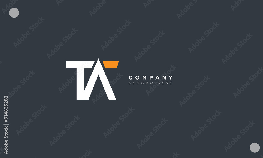 TA Alphabet letters Initials Monogram logo AT, T and A TA Alphabet letters Initials Monogram logo AT, T and A