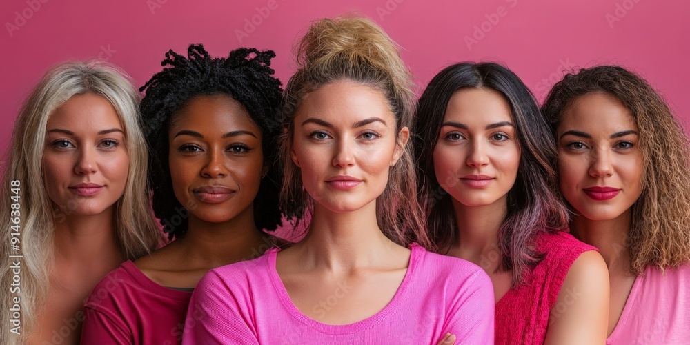 Obraz premium Women United in Breast Cancer Awareness
