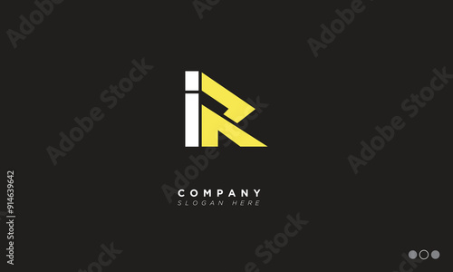 IR Alphabet letters Initials Monogram logo RI, I and R