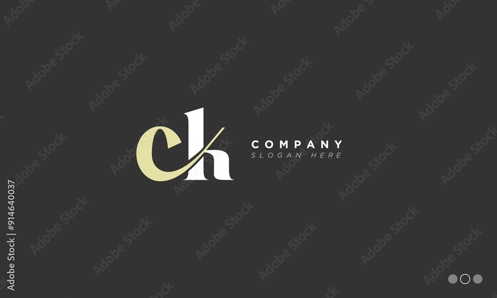 CK Alphabet letters Initials Monogram logo KC, C and K CK Alphabet letters Initials Monogram logo KC, C and K