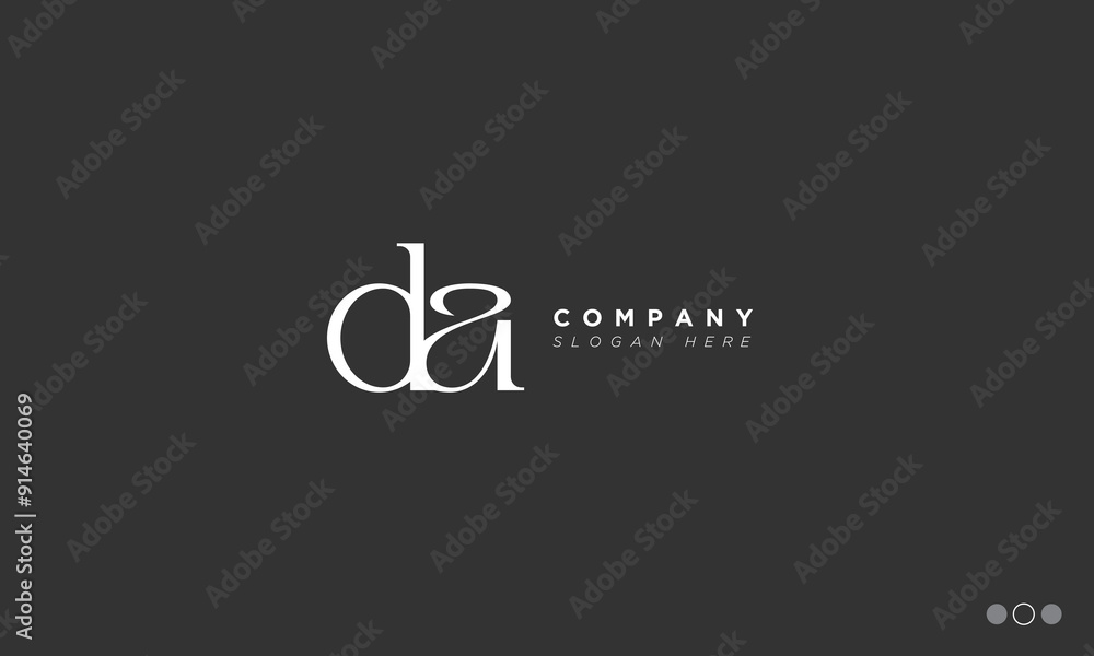 DA Alphabet letters Initials Monogram logo AD, D and A DA Alphabet letters Initials Monogram logo AD, D and A