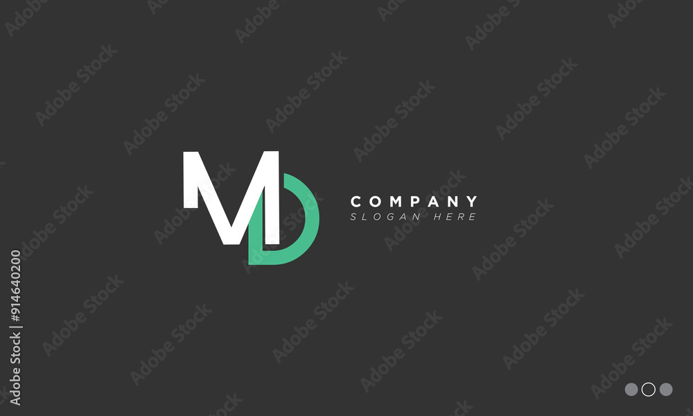 MD Alphabet letters Initials Monogram logo DM, M and D MD Alphabet letters Initials Monogram logo DM, M and D