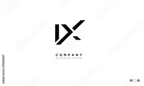 IX Alphabet letters Initials Monogram logo 