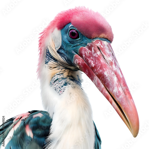 Marabou Stork (Leptoptilos crumenifer), transparent background photo