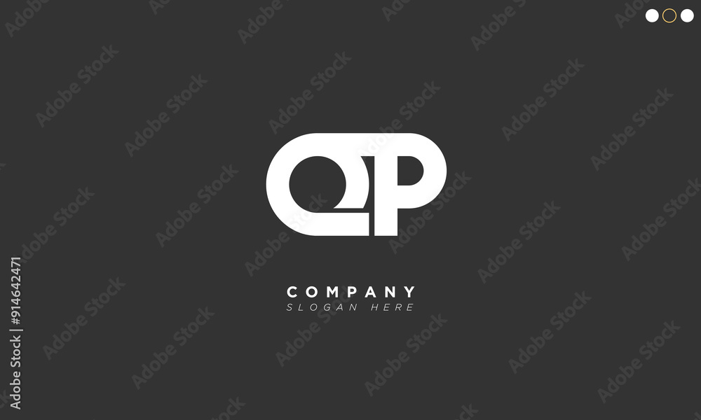 QP Alphabet letters Initials Monogram logo QP Alphabet letters Initials Monogram logo