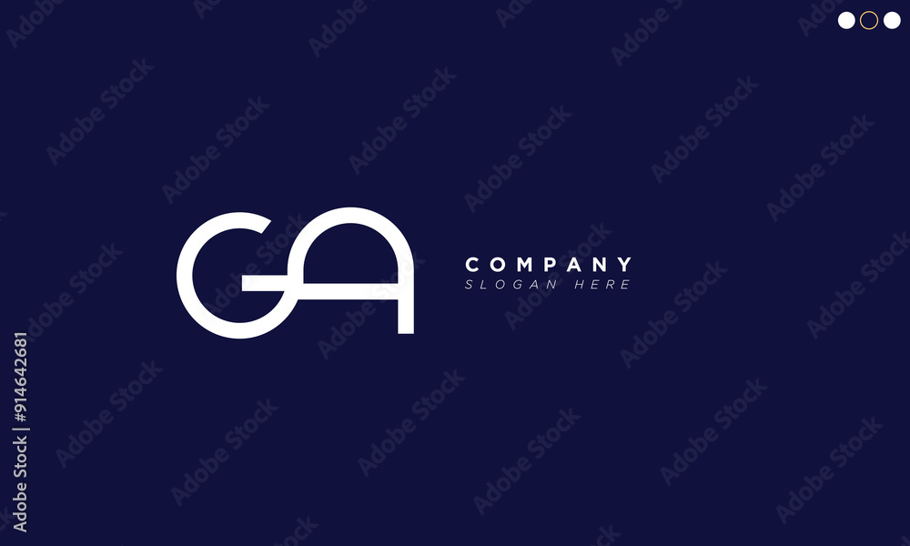 GA Alphabet letters Initials Monogram logo GA Alphabet letters Initials Monogram logo