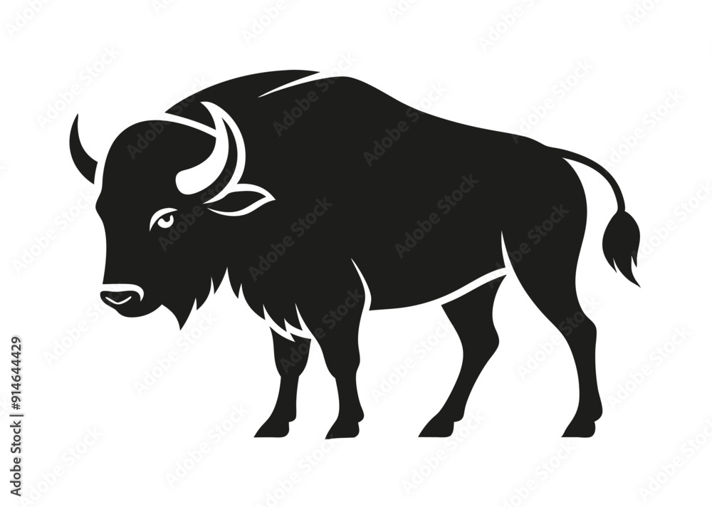 buffalo silhouette vector illustration buffalo silhouette vector illustration