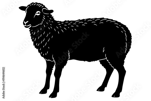 Wallpaper Mural 
Silhouette of sheep, sheep icon, Sheep silhouette isolated on white background. Vector illustration

 Torontodigital.ca