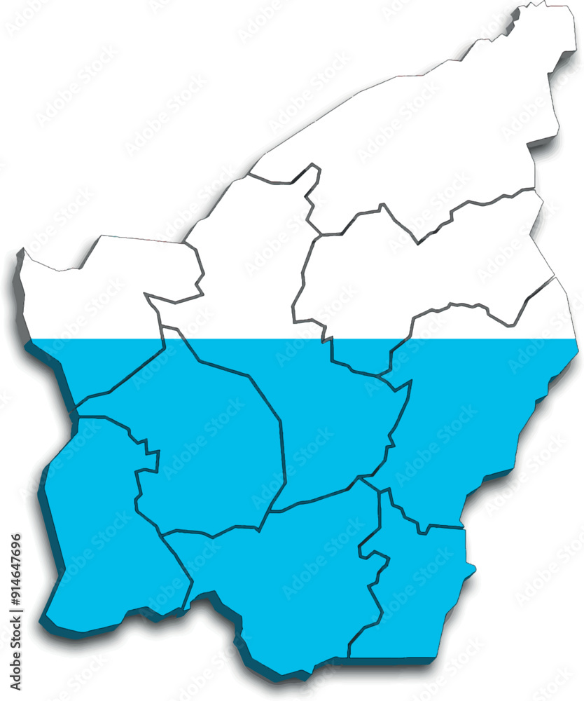 SAN MARINO MAP WITH ITS DISTRICTS AND POLITICAL ADMINISTRATIVE DIVISIONS with flag SAN MARINO MAP WITH ITS DISTRICTS AND POLITICAL ADMINISTRATIVE DIVISIONS with flag