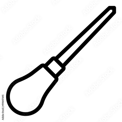 Awl tool used by shoemakers for piercing and stitching leather.