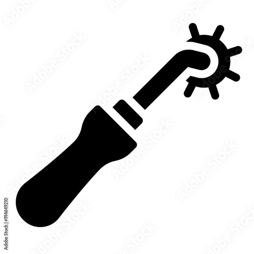Tracing wheel tool used by shoemakers for marking patterns on leather.
