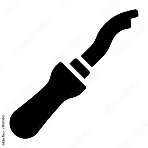Welt knife tool used by shoemakers for cutting and shaping welts.