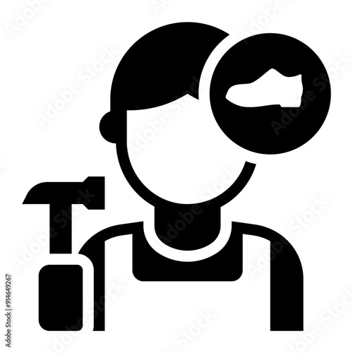 Shoemaker avatar representing a person who makes and repairs shoes.