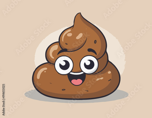 Cute poop mascot character design