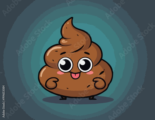 Cute poop mascot character design