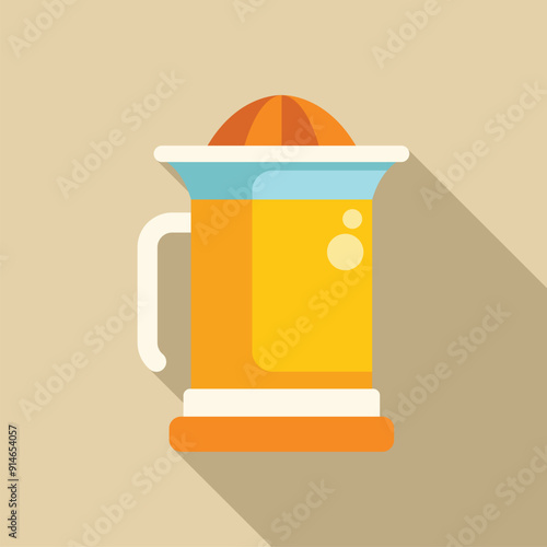 Citrus juicer filled with juice, bringing a refreshing feeling to your designs